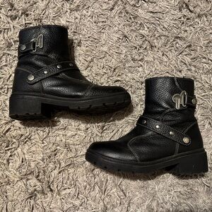 Milwaukee Motorcycle Clothing Co Delusion Boots Women’s Sz 7C Leather MVB237 EUC